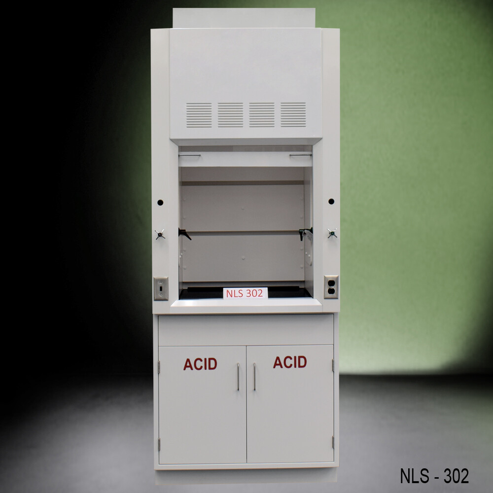 Fisher American 3' Laboratory Fume Hood w/ ACID Storage / E2-229