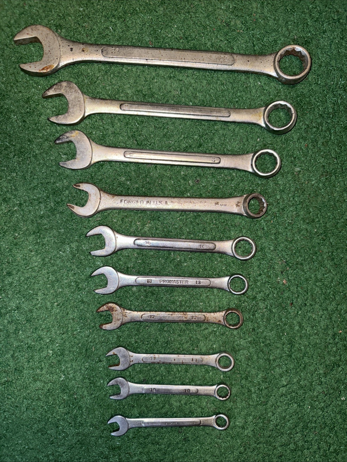 Combination Wrench Set Metric Mixed 10 pc