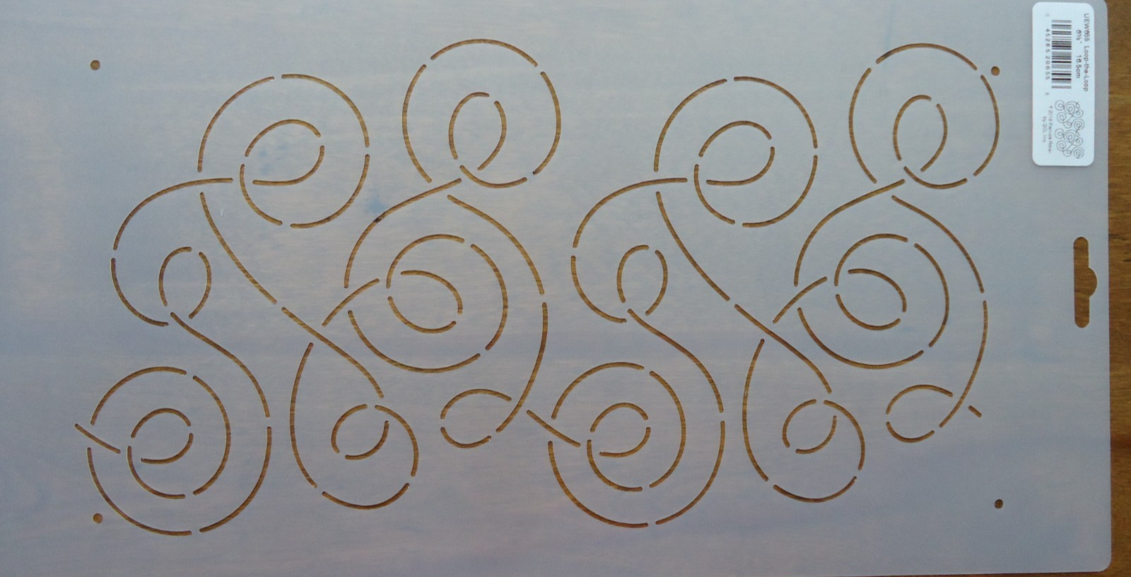 Stencil Quilting UEW655 Loop-the-Loop 6 1/2" 16.5cm QC loops quilt template CL