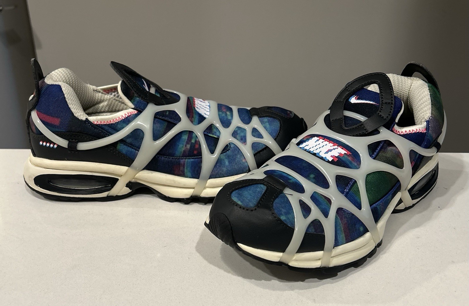 Nike Air Kukini Pixel Men's Shoes Size 8 #DX3273-902 Multi-Col White-Off Noir