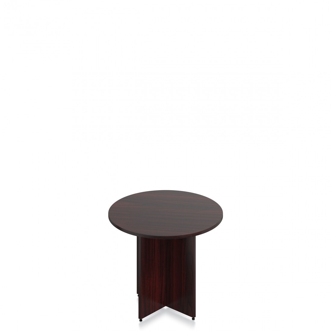 OTG Contemporary 36" Round Meeting Conference Room Table in American Mahogany