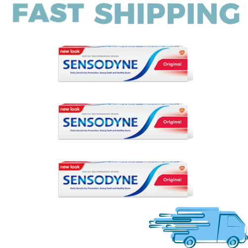 3X Sensodyne Original Toothpaste for Sensitive Teeth 75 ml