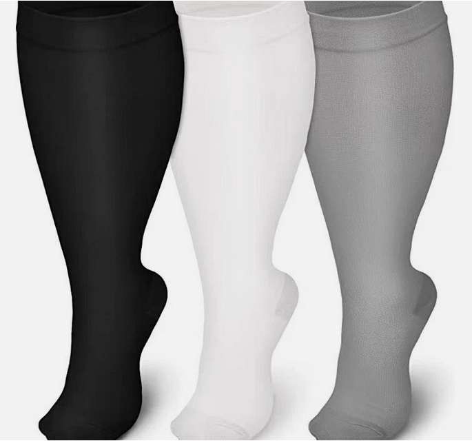 Lot Pairs Compression Socks Stockings Knee High Medical Relief Men Women S-4XL