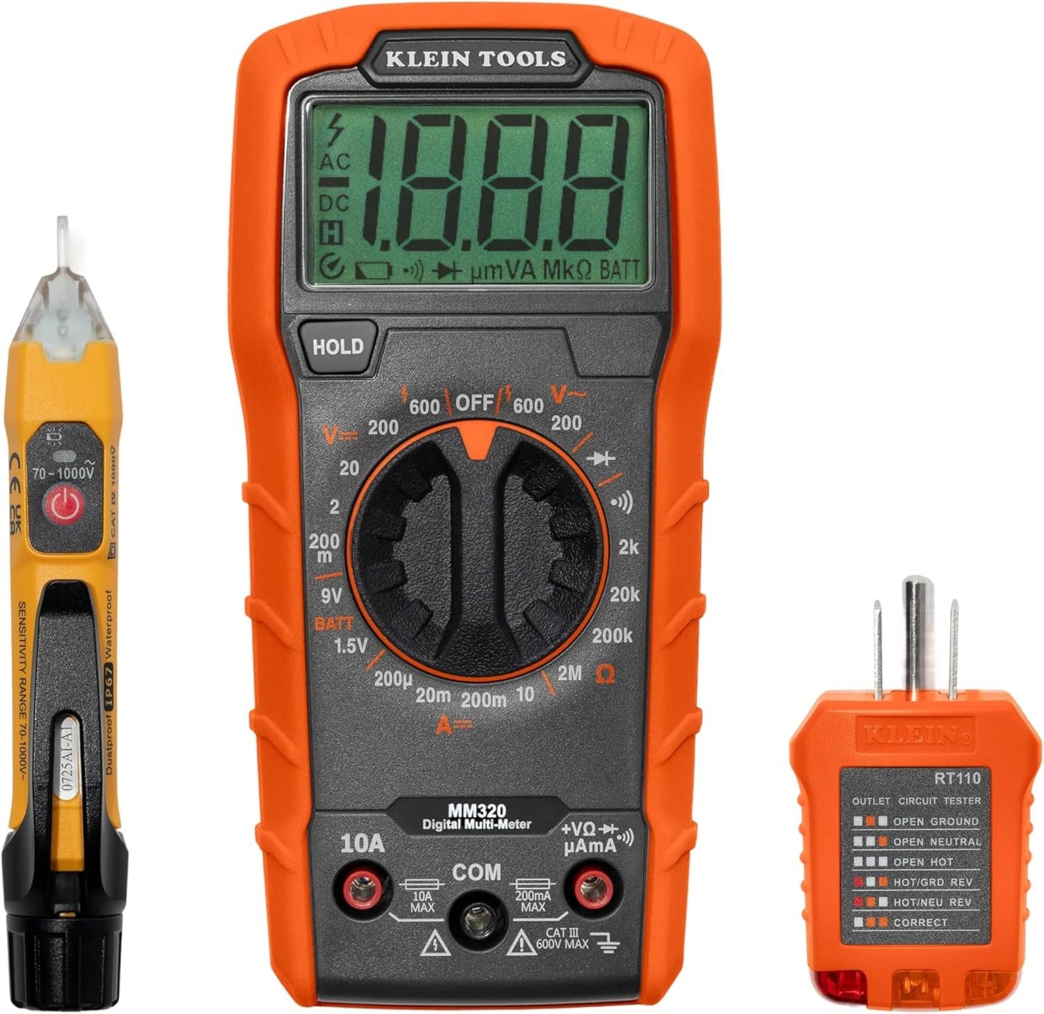 Comprehensive Voltage Detection Kit: Multimeter & Outlet Tester by Klein Tools