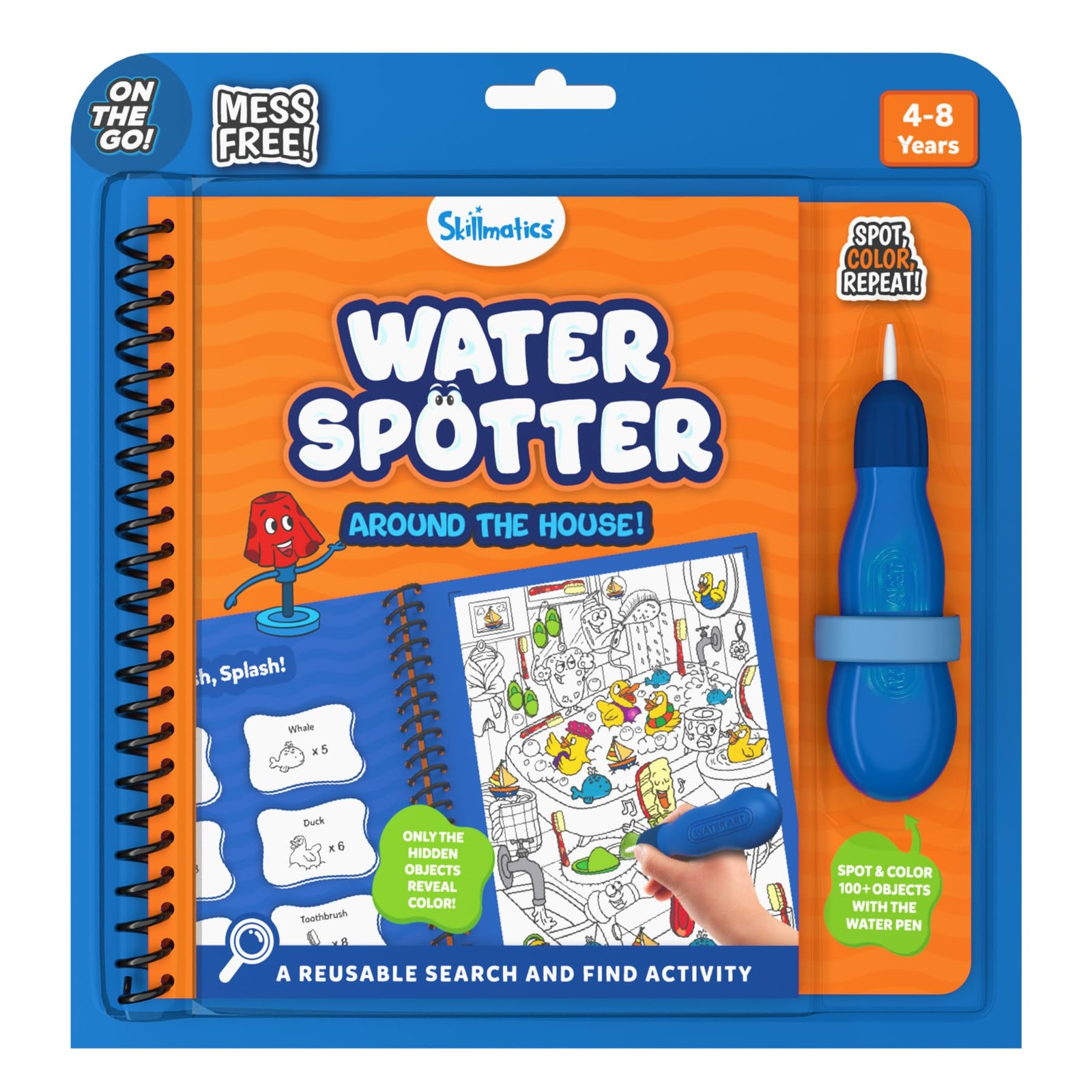 Reusable Search & Find Book - Water Spotter, Mess-Free, Fun Learning Activity...