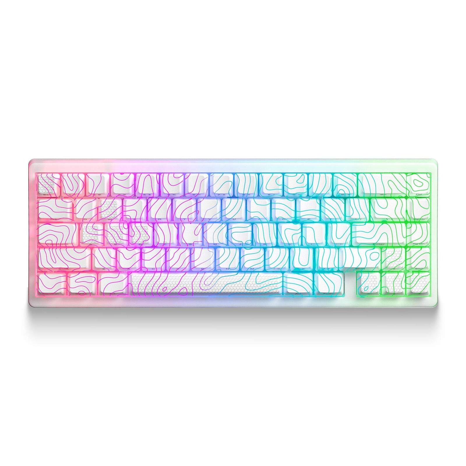 XVX M67 JadeStone Stellar White Tri-Mode RGB Mechanical Keyboard