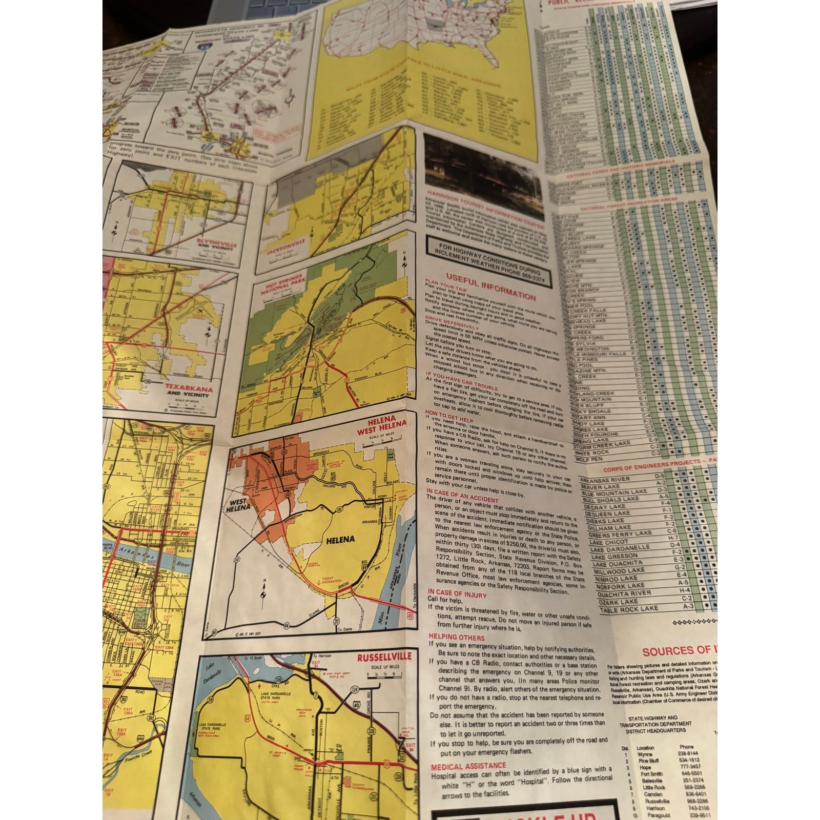 Arkansas State Highway Map Vintage 1990 map