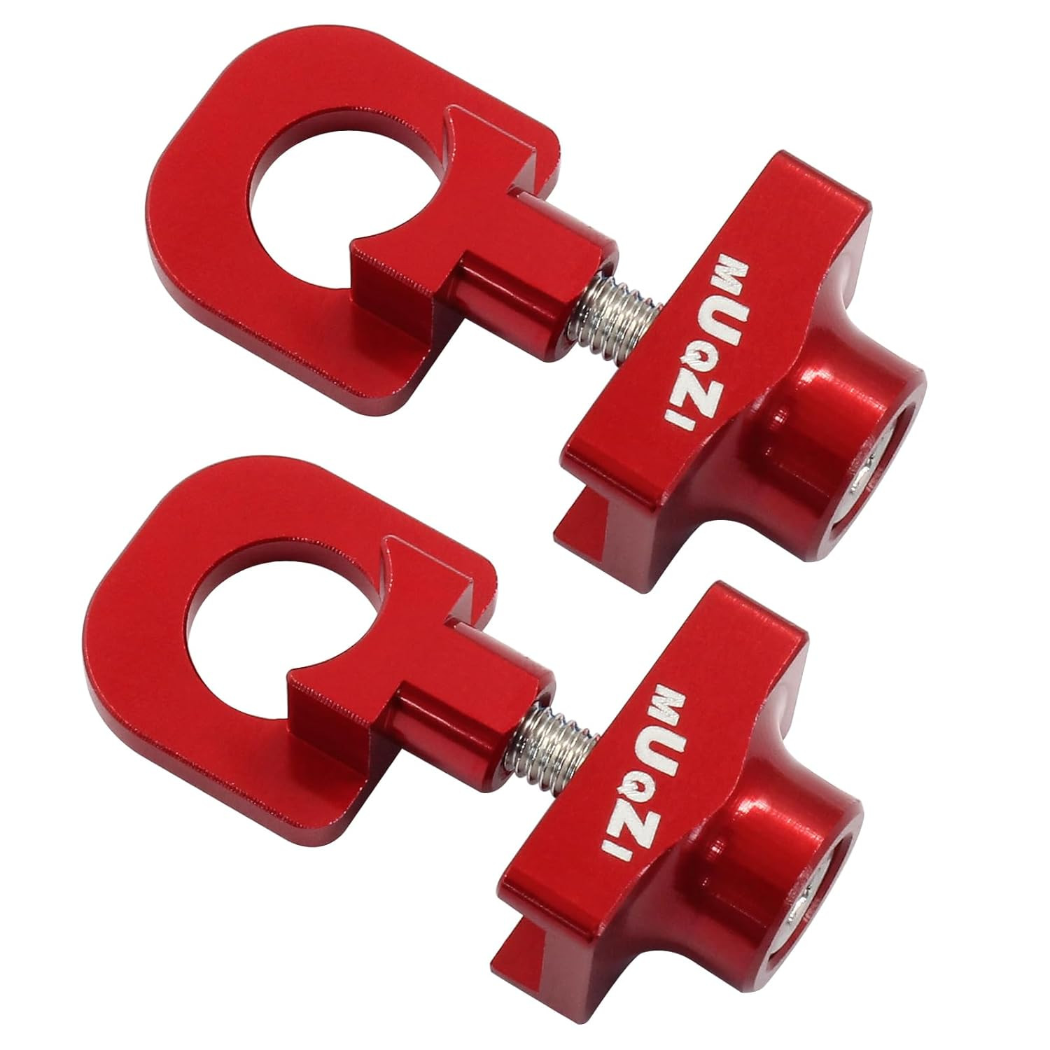 2pcs Aluminum Alloy Bicycle Chain Tensioner Adjuster Ideal for Single Speed B...