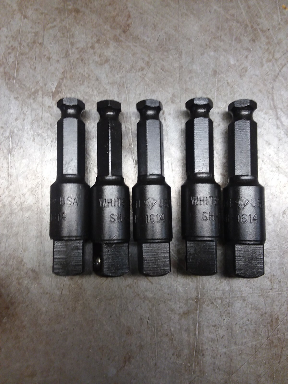 WHITE-USA Lineman's 7/16" to 1/2" Impact Socket Adapter SH1614 NEW Lot of 5