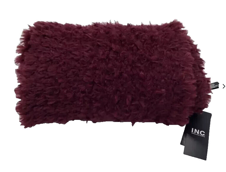 I.N.C. International Concepts Women's Faux-Fur Scarf in Wine, ONE SIZE