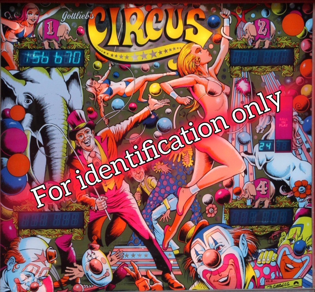 1980 Gottlieb Circus Pinball Machine Rubber Ring Kit