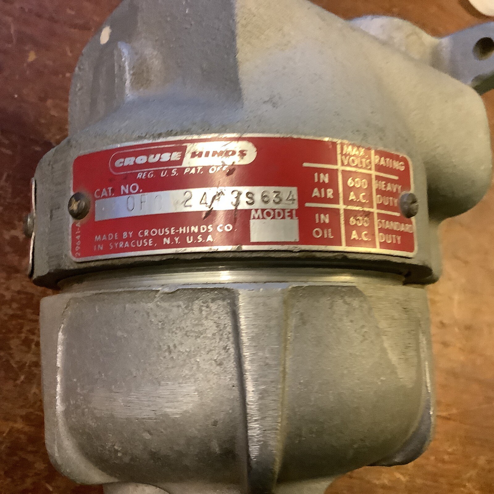 Crouse Hinds OFC2473 S634 Selector Switch Explosion Proof