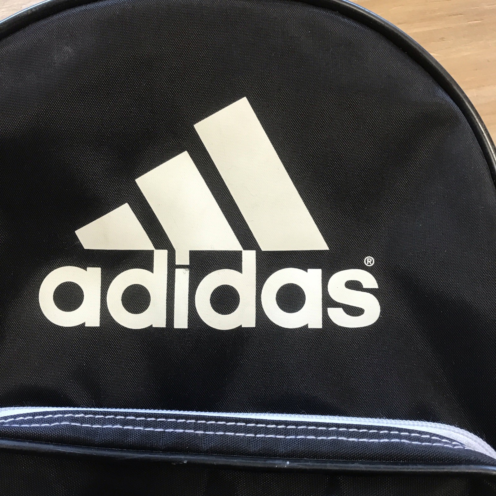Vintage Adidas Black & White Backpack Small Nylon Unisex Mini Adjustable Straps
