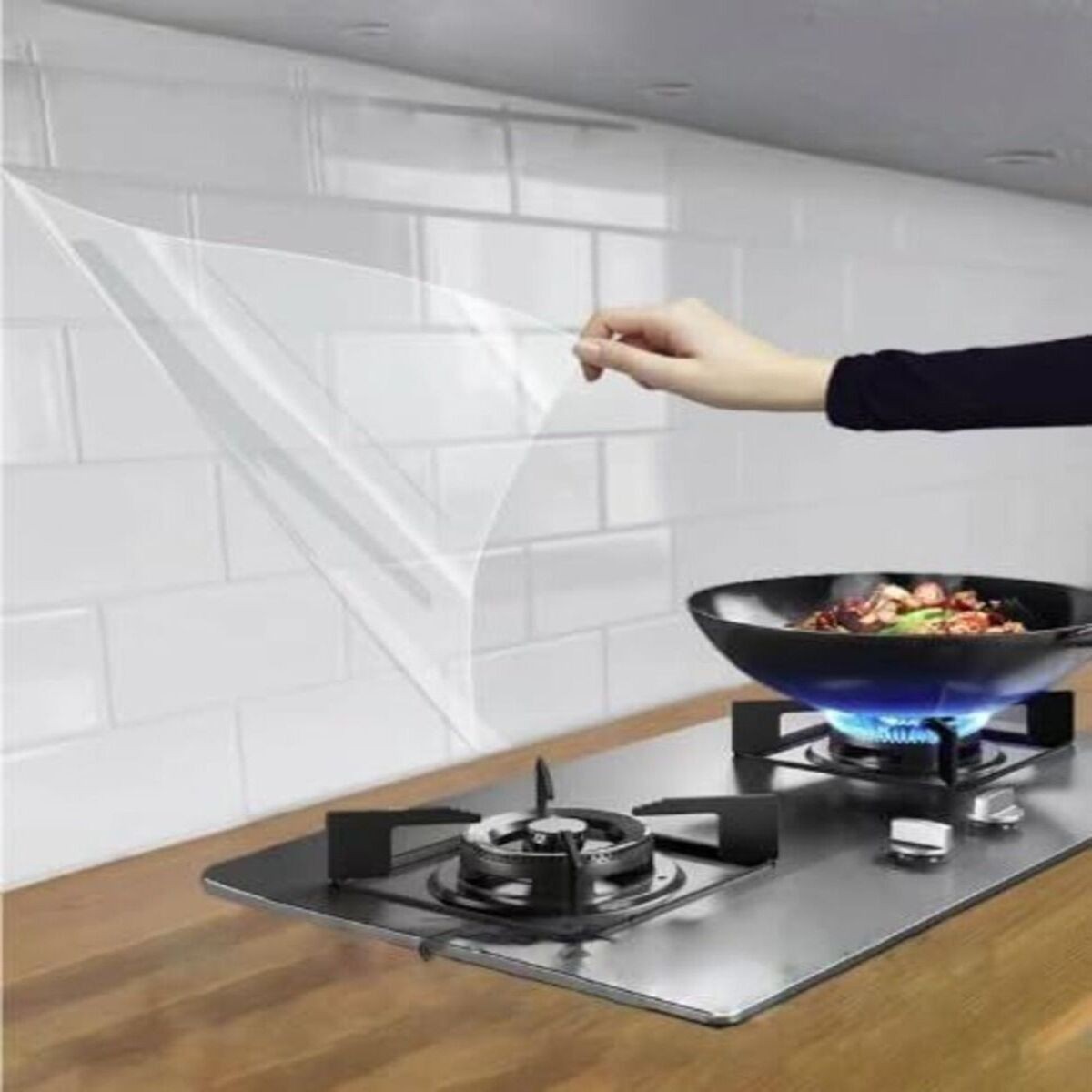 1Roll Oil Proof Kitchen Sticker Home Durable Multipurpose