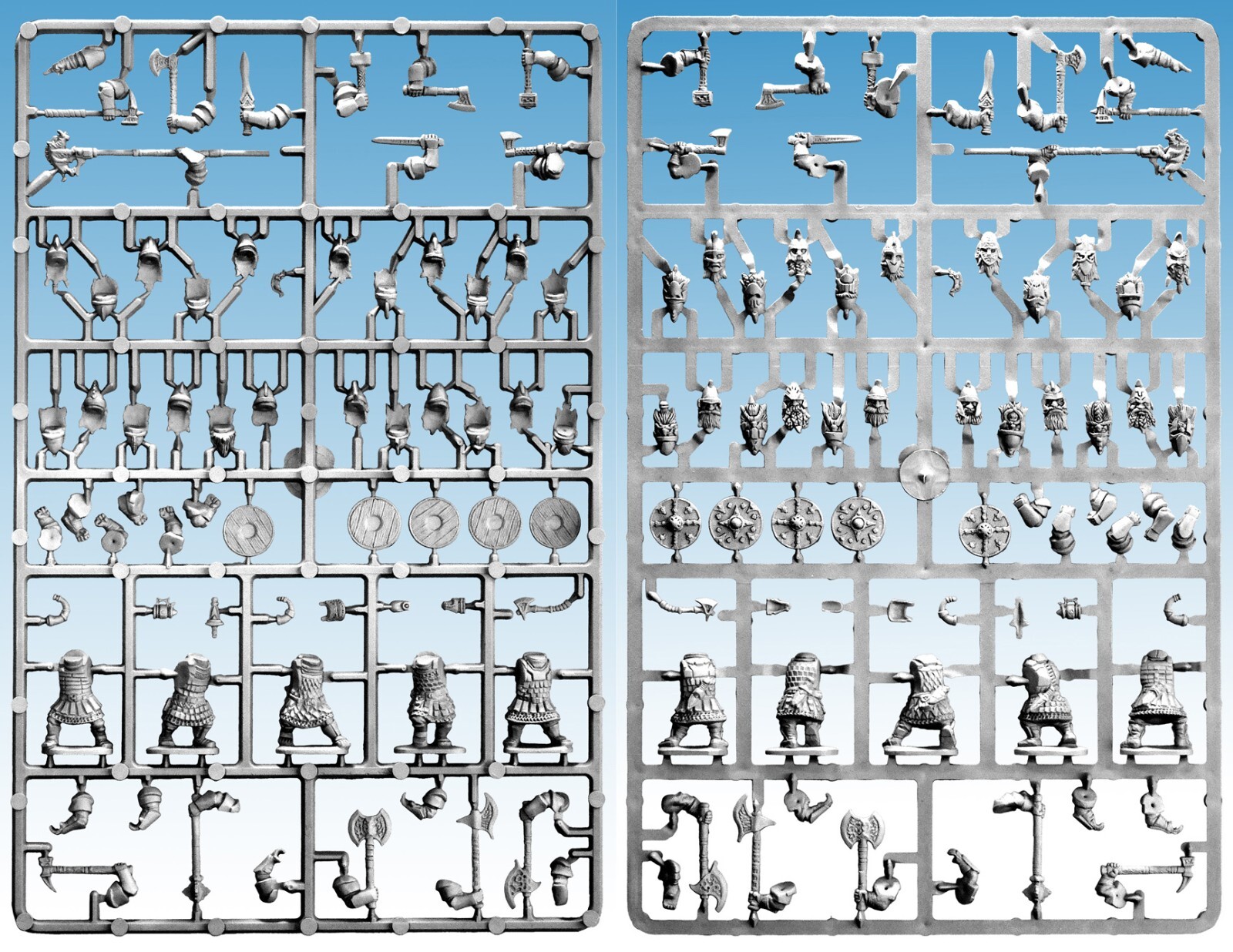 Oathmark - OAKP102 - Dwarf Heavy Infantry - 1 SPRUE - 5 FIGURES - Frostgrave D&D