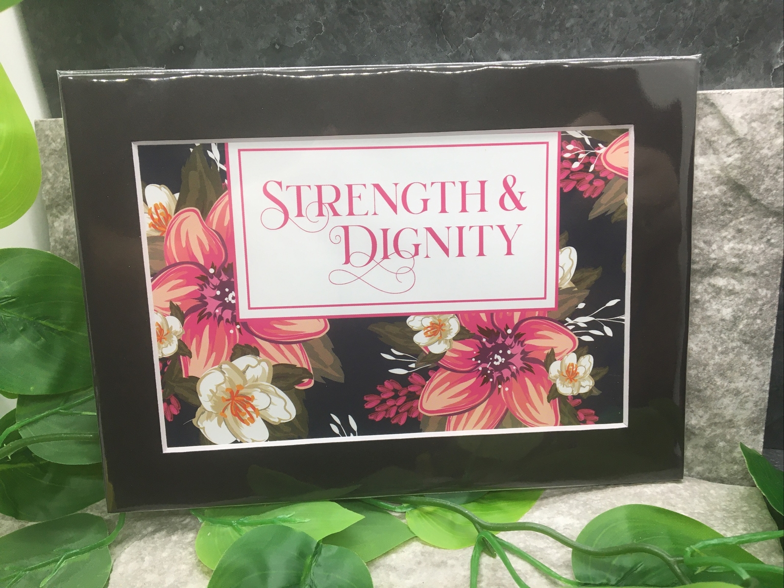 New Handmade 5x7 (Matted 4x6) Inspirational Spiritual Floral Free Ship 556
