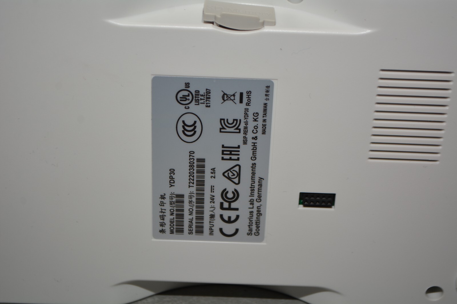 ^ Sartorius Scale YDP03-OCE Data Printer #X3645
