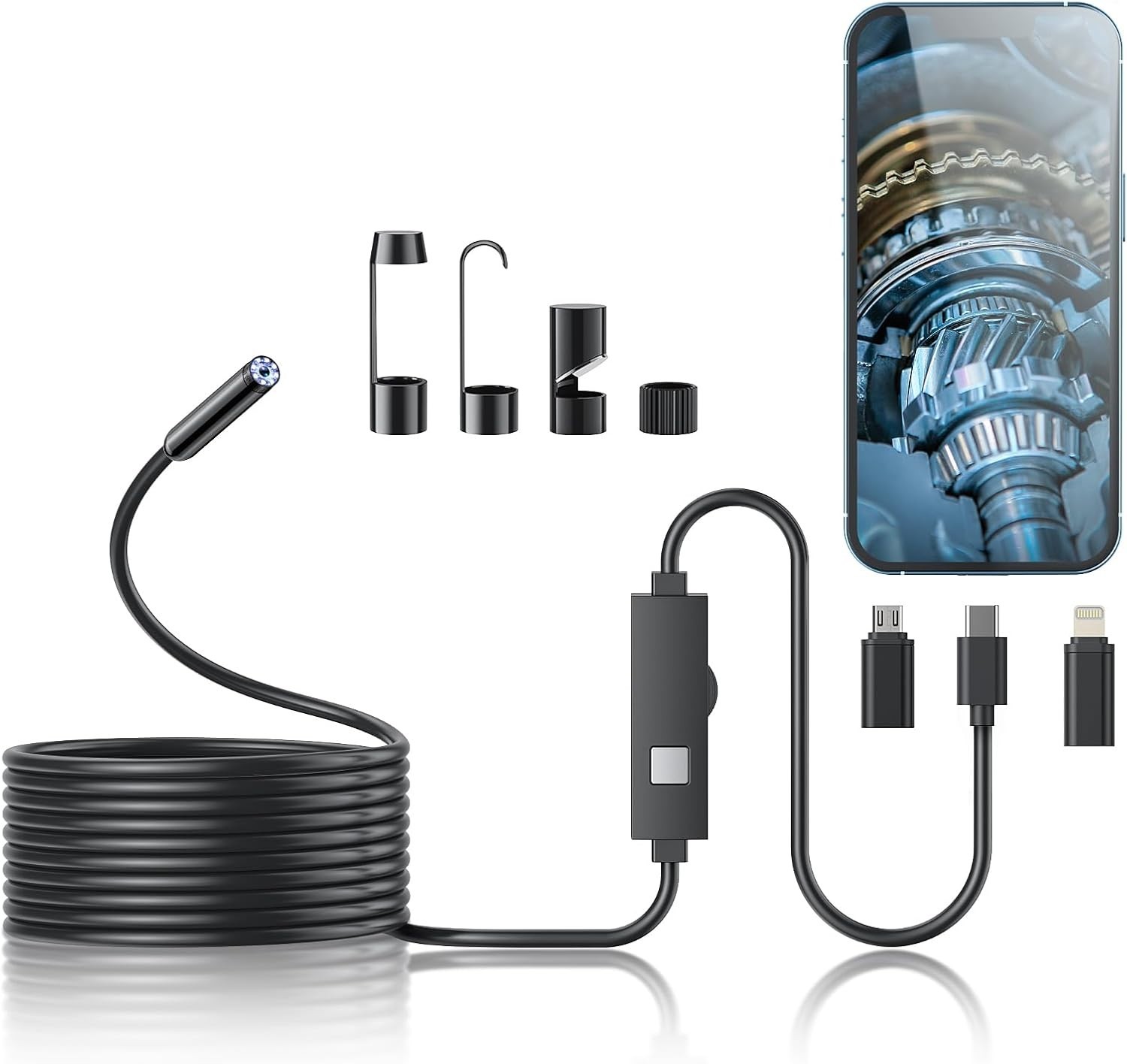 Camara Endoscopio Con Luz 8 LED Para Android y ios De Inspeccion Del Boroscopio