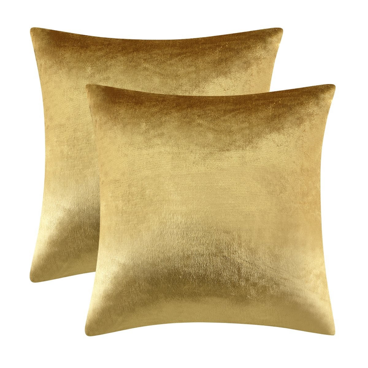 GIGIZAZA Gold Velvet Decorative Throw Pillow 18" x (Pack of 2),