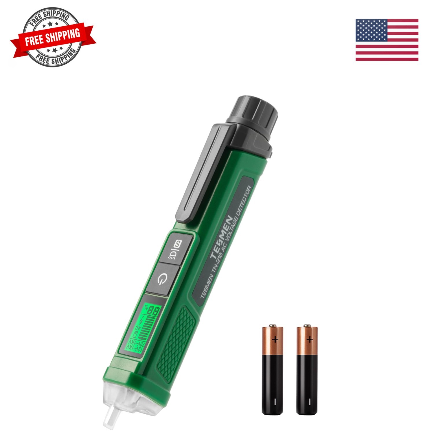 Voltage Tester, TN-213 Non-Contact Voltage Detector, Electrical Tester, AC 12...