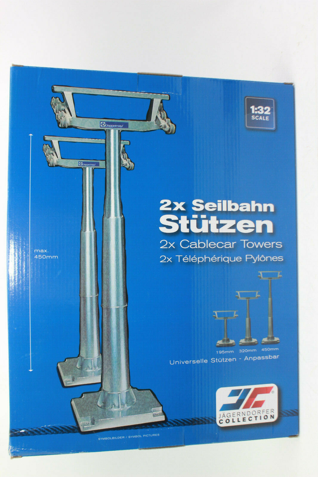 Jägerndorfer JC 50200 2 Supports 1:32 for Cable Car NEW in Original Packaging
