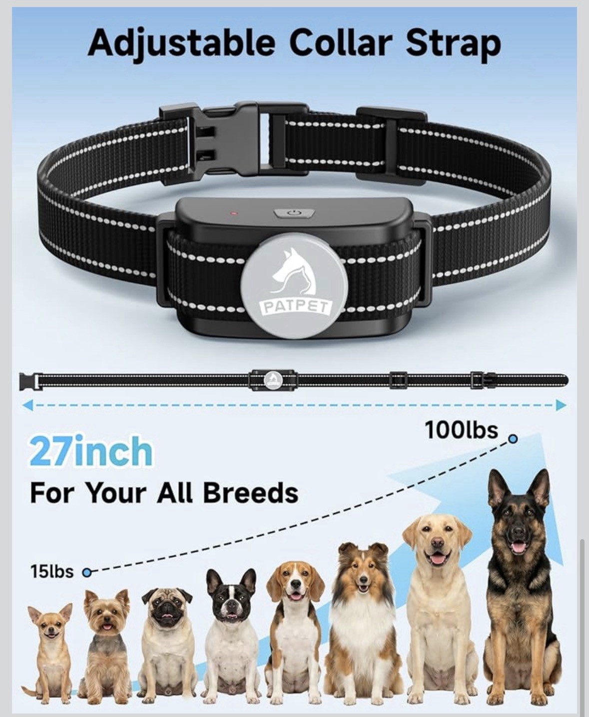 PATPET Dog Training Collar Shock Collar with Remote - 3 Training Modes, Beep