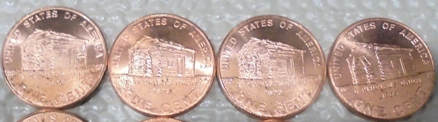 2009 p, d Lincoln Bicentennial  LP 1 Log Cabin Lincoln Cents Uncirculated