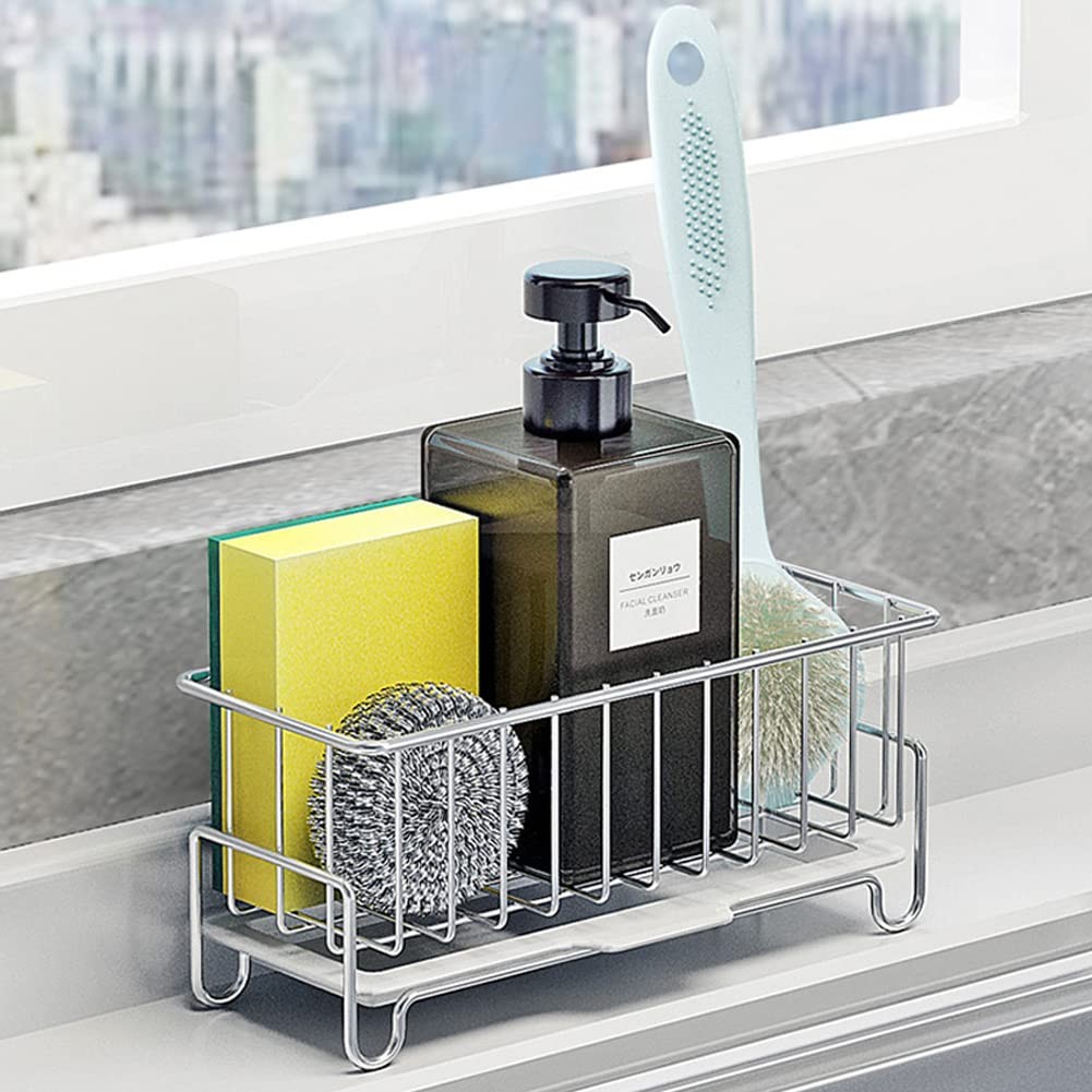 MINGFANITY Kitchen Countertop Sponge Holder, SUS 304 Stainless Steel Dish Soa...