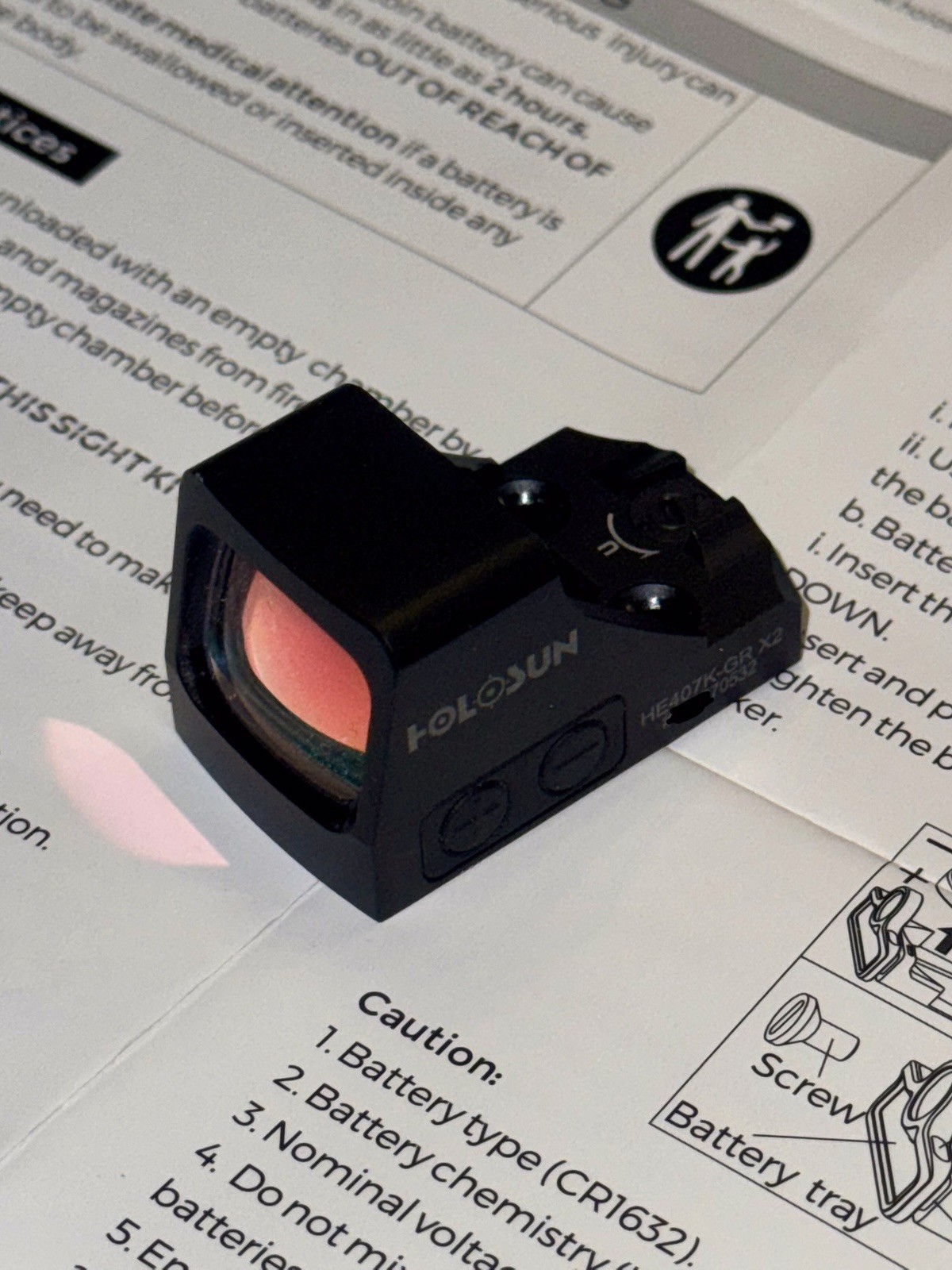 HOLOSUN HE407K-GR X2 Green Dot Reflex Sight
