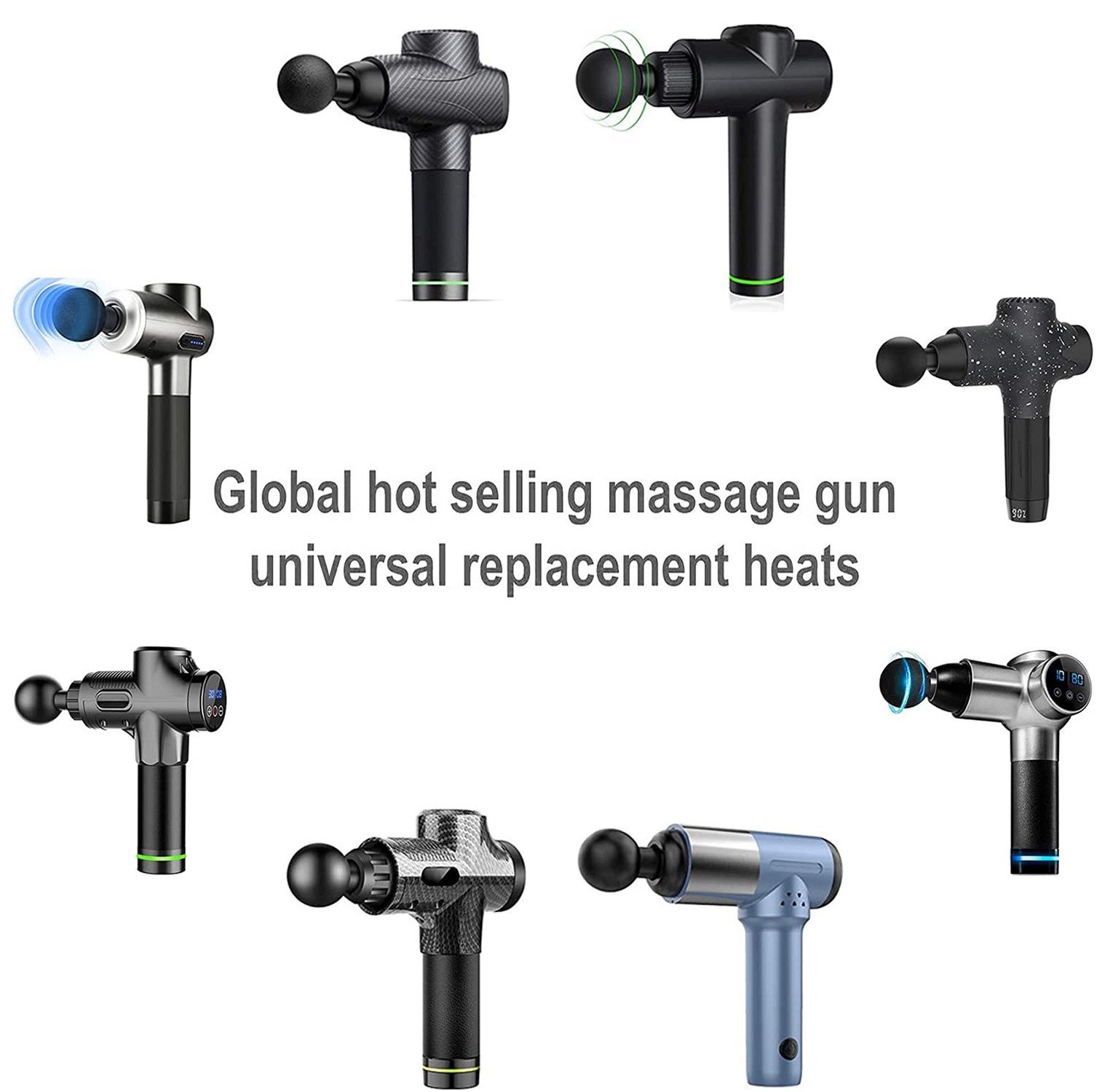 Massage Gun Heads for Hypervolt Go，Replaceable Massager Gun Attachment 6