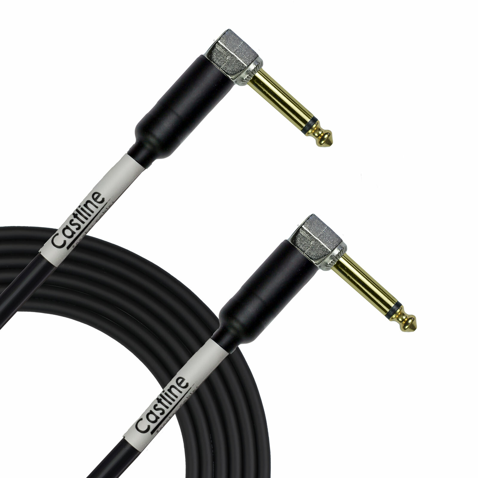 Castline Gold 1/4" TS Right Angle Speaker Cable Mogami 3082