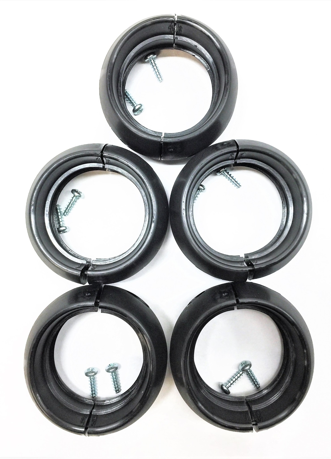 UNBRANDED 2-1/2" Black Plastic Collar PGA551 [Lot of 5] NOS