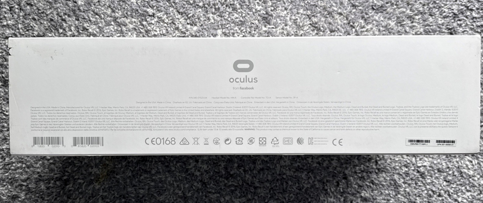 Meta Oculus Rift PC Virtual Reality System - Black (301-00095-01)