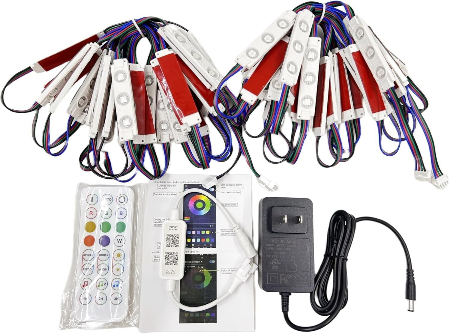 64PCS 33FT RGB+IC Magic Color LED Module 5050 SMD for Storefront Letter Signs
