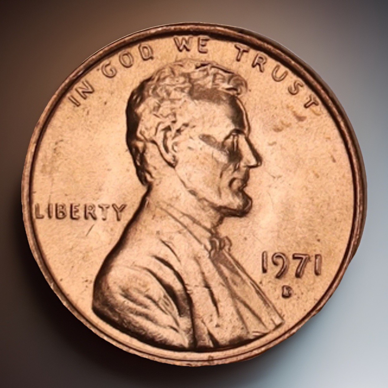 1971-D Lincoln Memorial Cent - RED GEM BU FROM OBW Fast S&H W/Tracking