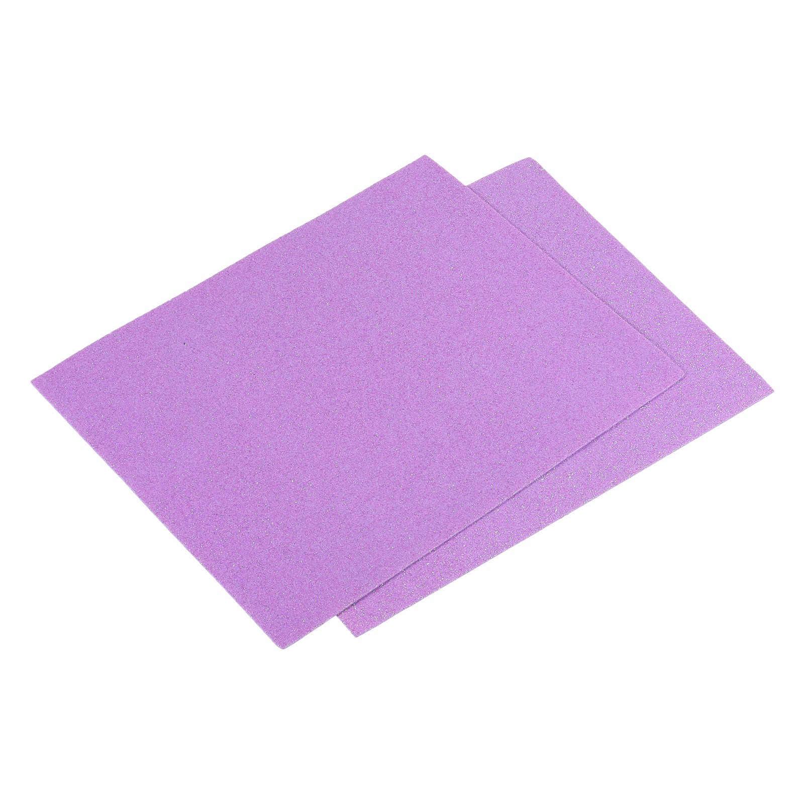 Glitter EVA Foam Sheets Purple 10.8x8.4 Inch 1.5mm for Arts and Crafts Pack of 2