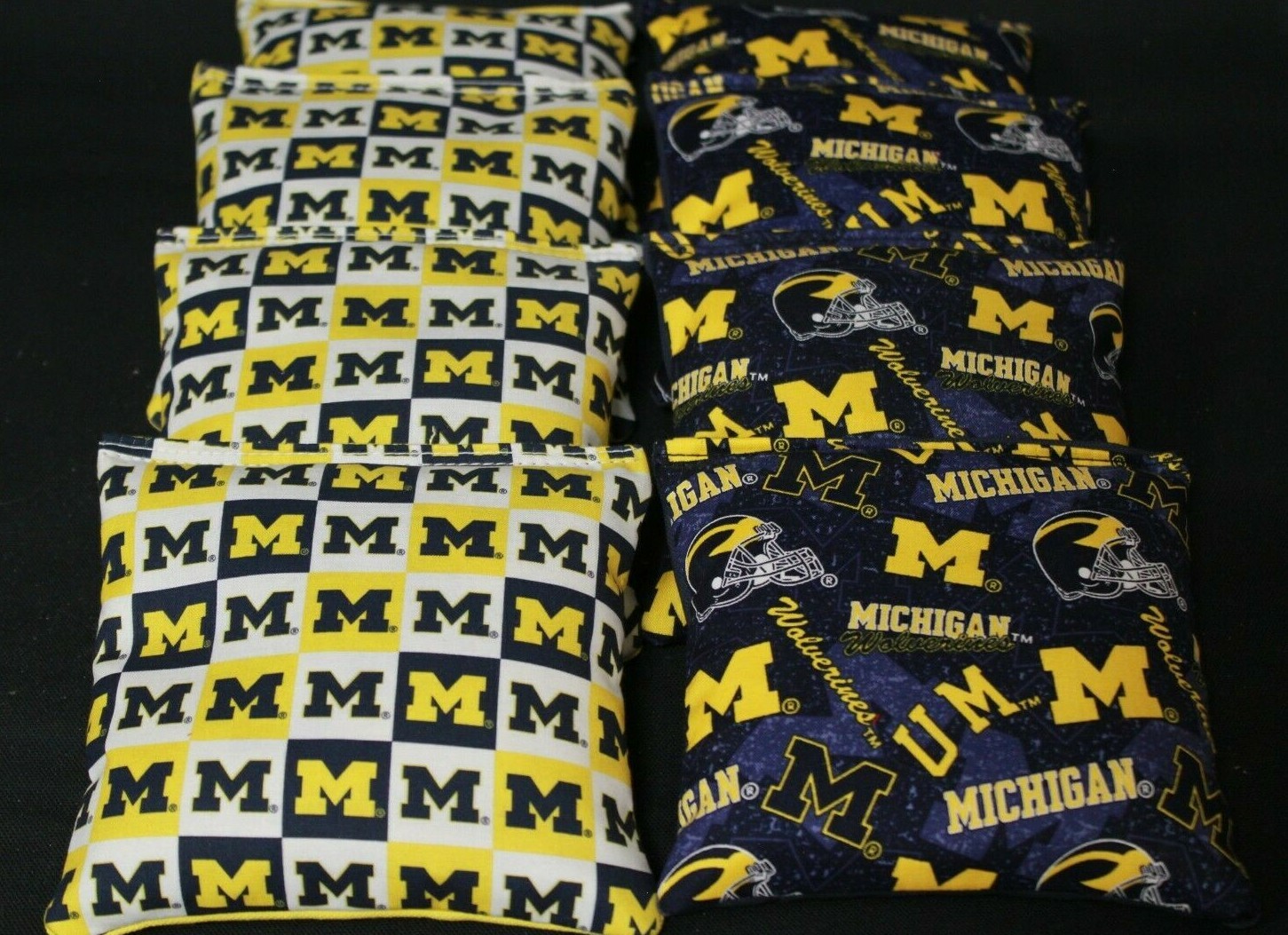 University of MICHIGAN WOLVERINES 8 Cornhole Bean Bags ACA Regulation