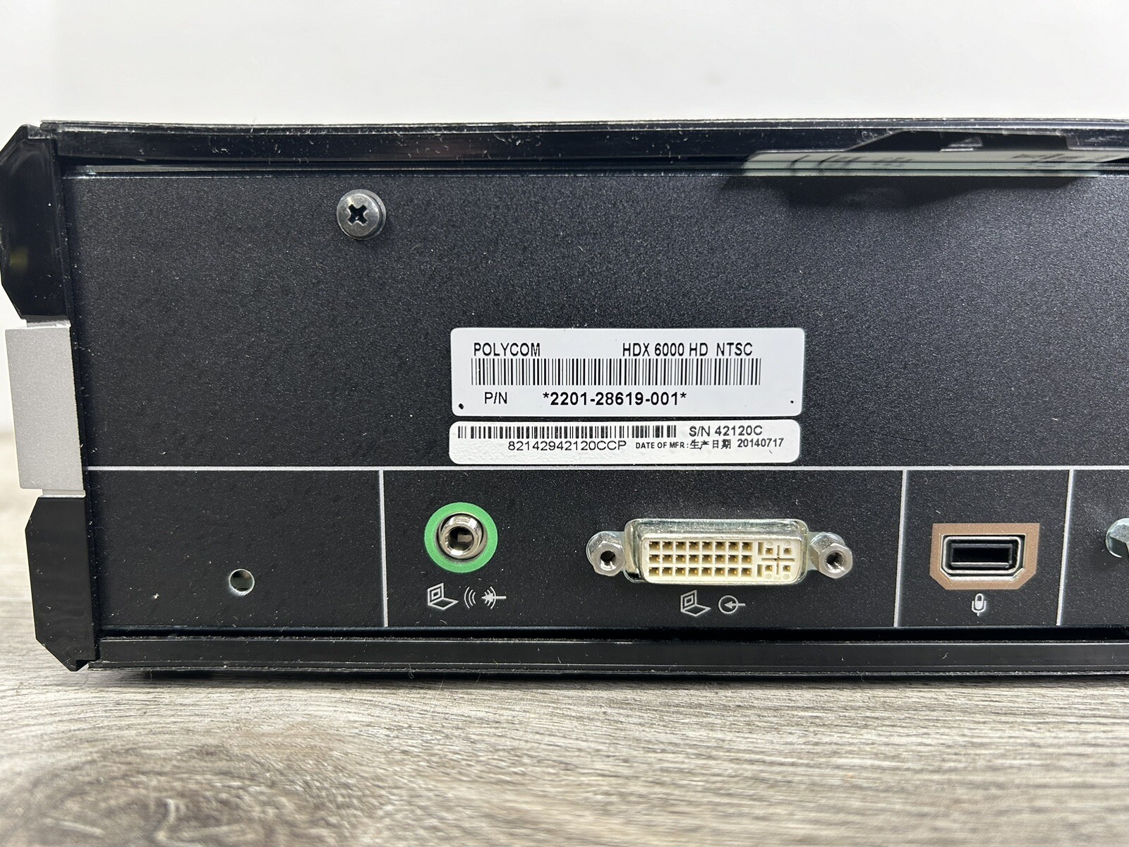 POLYCOM HDX 6000 HD NTSC Video Conferencing Equipment- w/Remote and Mic