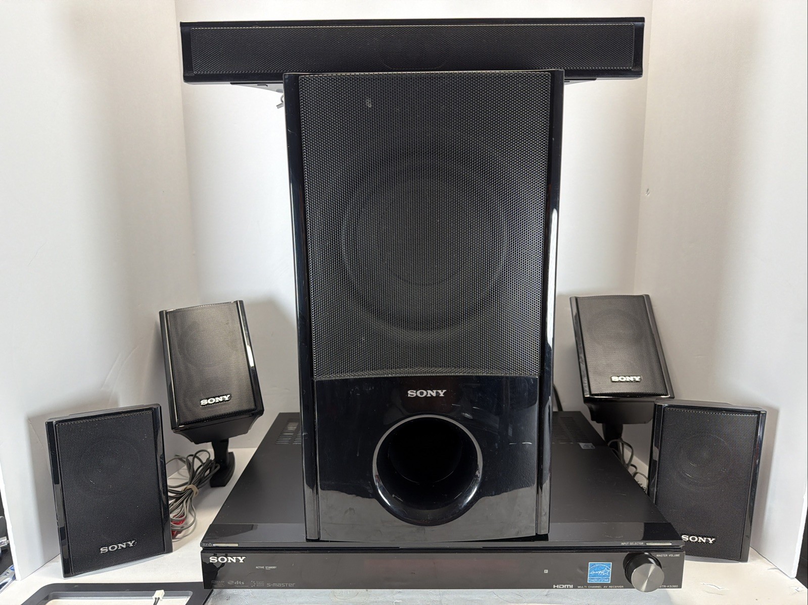 Sony STR-KS360 HDMI A/V Home Theater 5.1 Surround System - No Remote