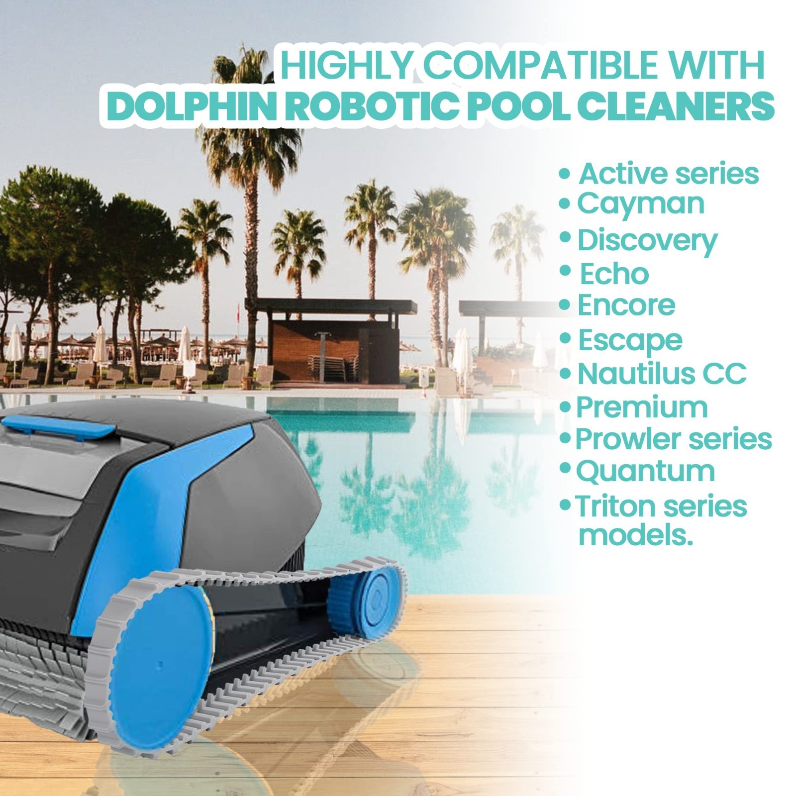 6 Pack Automatic Pool Cleaner Parts - Timing Track & Climbing Ring Kit for Robot