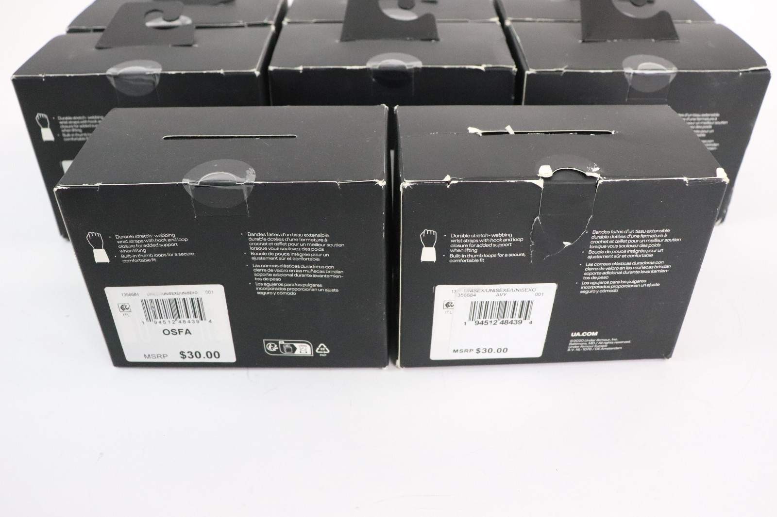 PACK OF 8 BOXES Under Armour Project Rock wrist wraps NEW Read