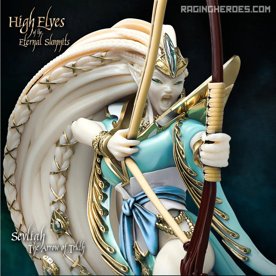 Raging Heroes  Sevliah The Arrow of Truth 28mm Fantasy High Elves