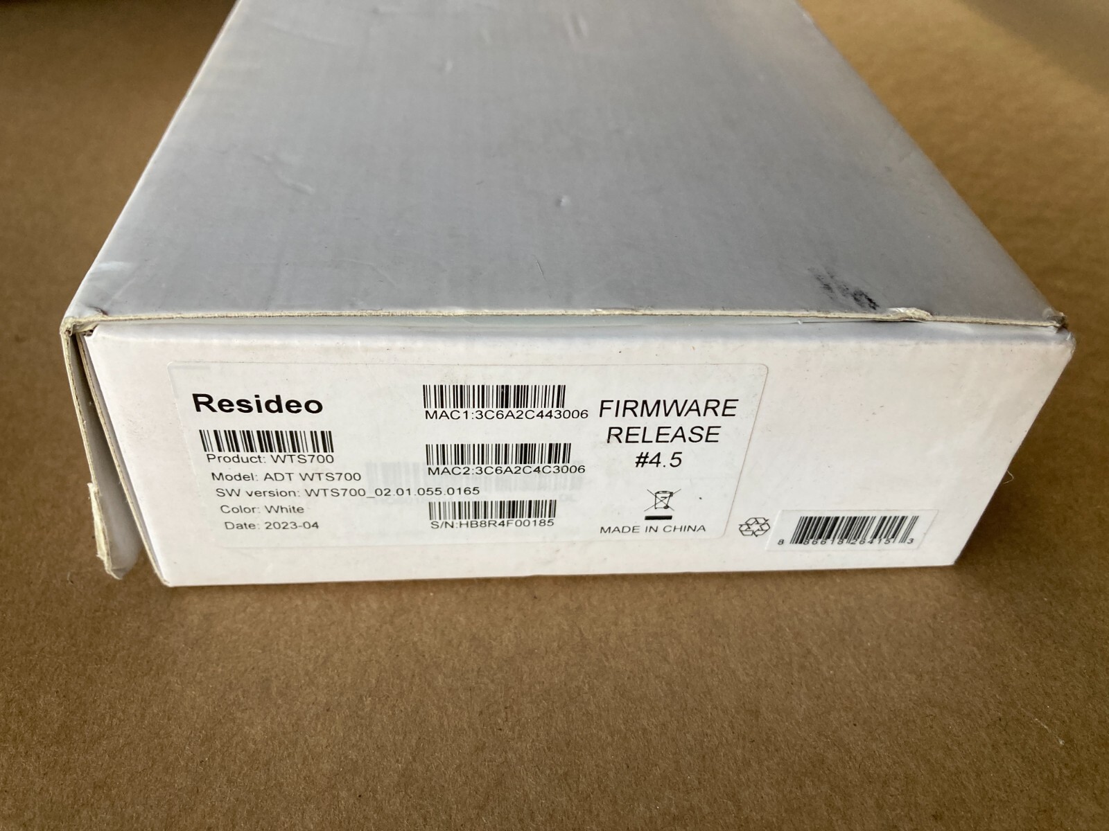 NEWEST MODEL RESIDEO ADT WTS700 REMOTE TOUCHPAD KEYPAD CONTROL FIRMWARE 4.5