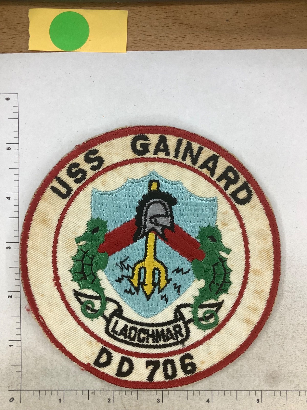 VINTAGE US NAVY USS GAINARD DD-706 SHIPS PATCH