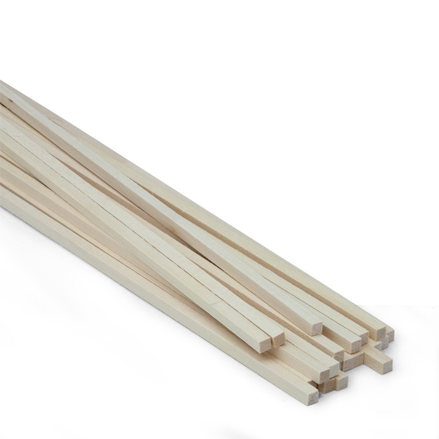 Midwest Products Basswood Strip 24"-1/4"X1/4" - 10 Pack