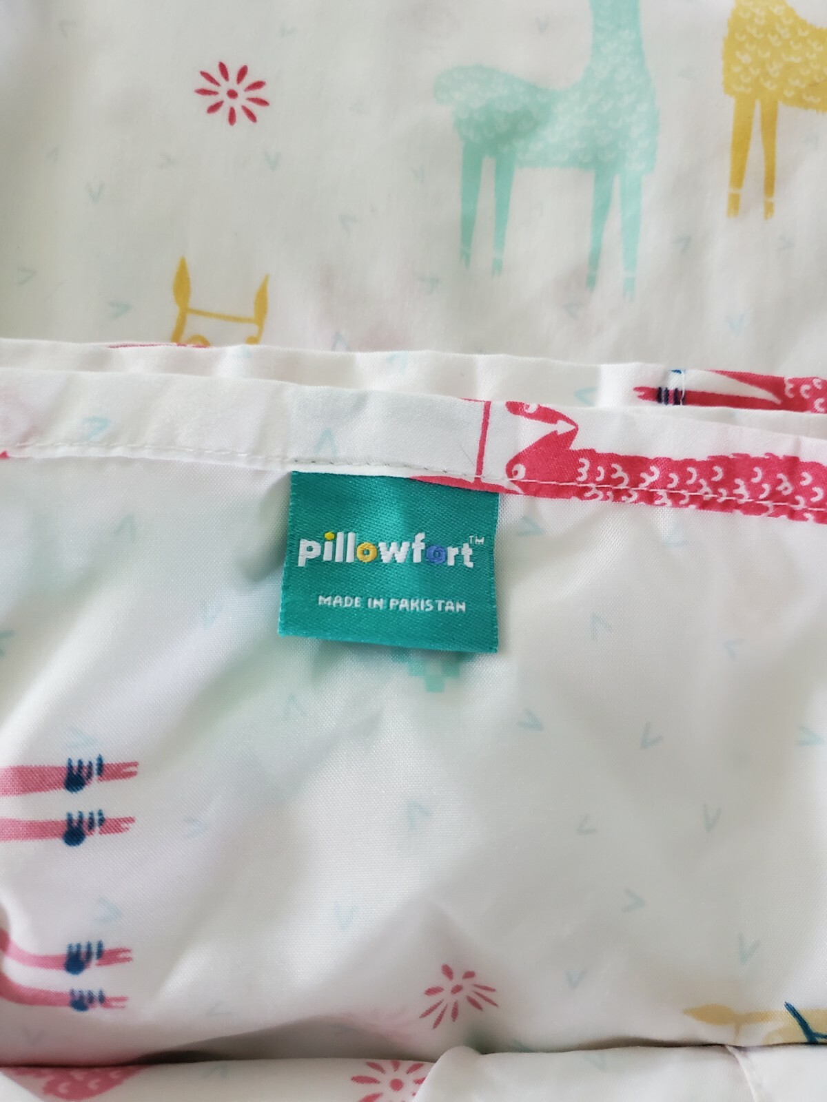 Llama Sheet Set Full Size Flat Fitted 2 Pillowcases White Multicolor 100% Poly