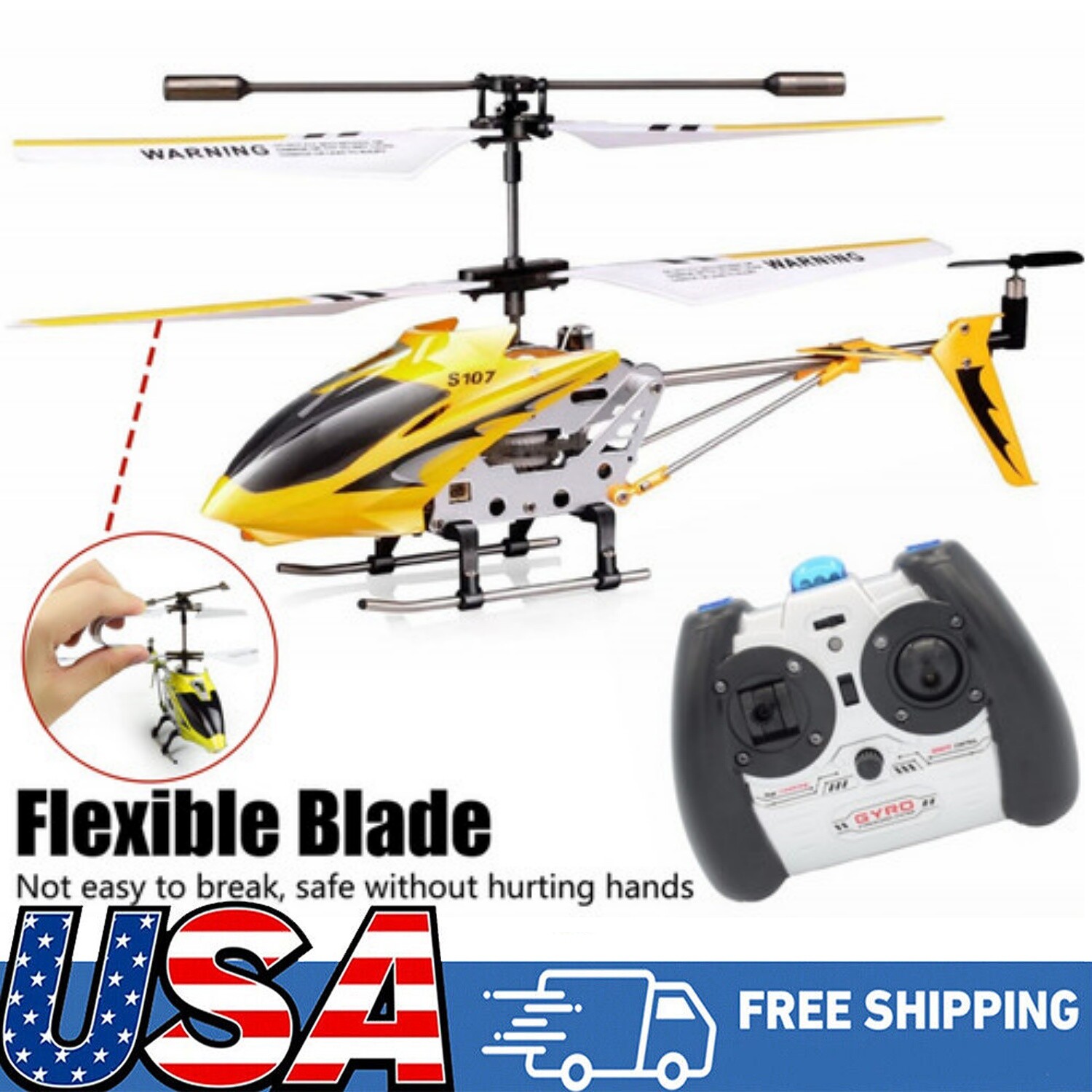 Syma RC Helicopter S107G 3.5CH Alloy Remote Control Gyro Toys Adults Kids Gift