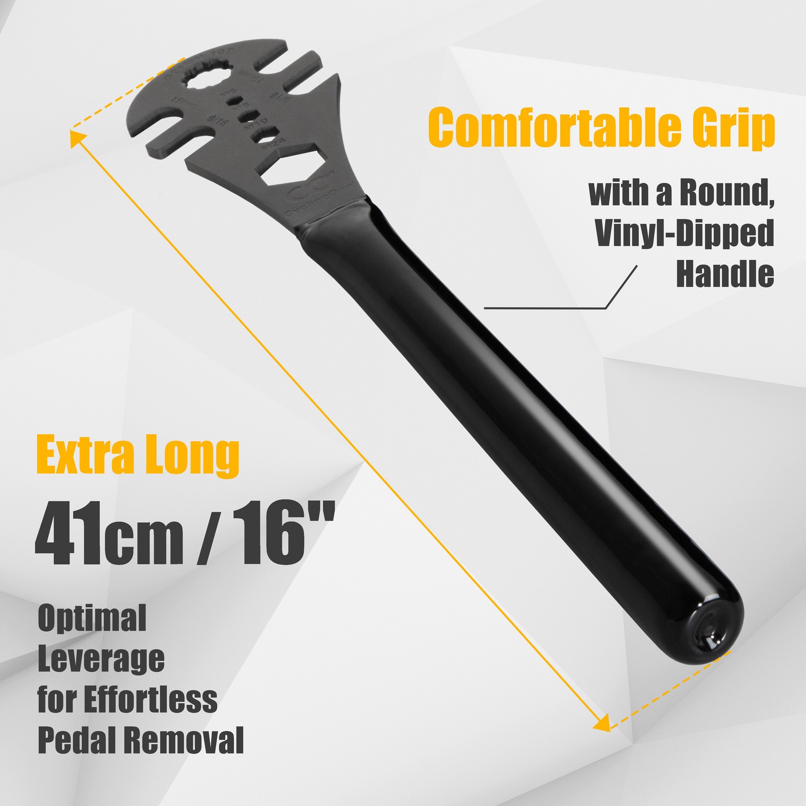 CyclingDeal Multi-Function Bicycle Pedal Wrench - 41cm/16" Extra Long Handle
