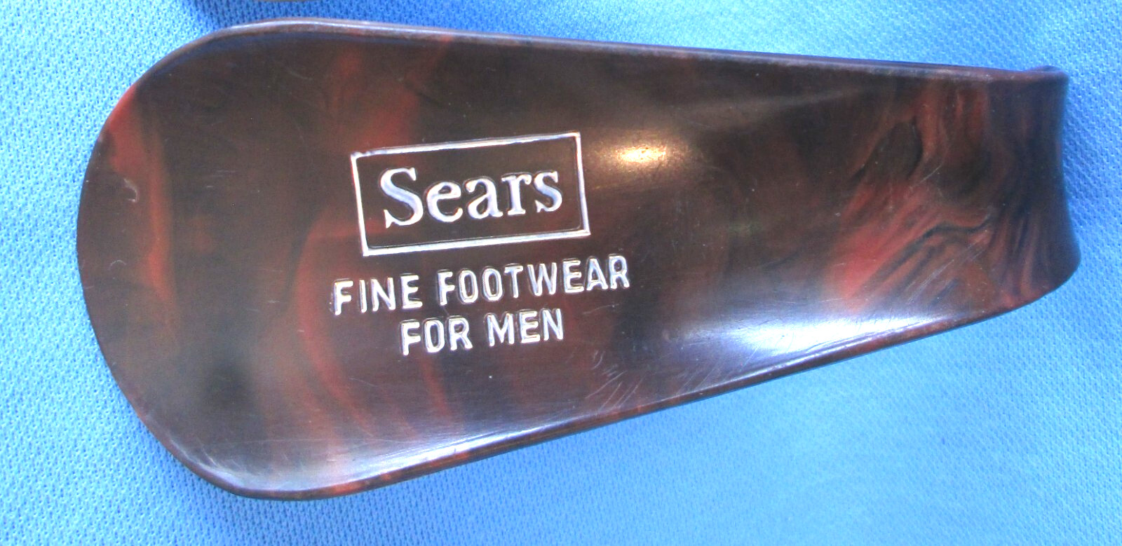 Vintage Celluloid SEARS Advertising Shoehorn   ~   Fine Footwear for Men