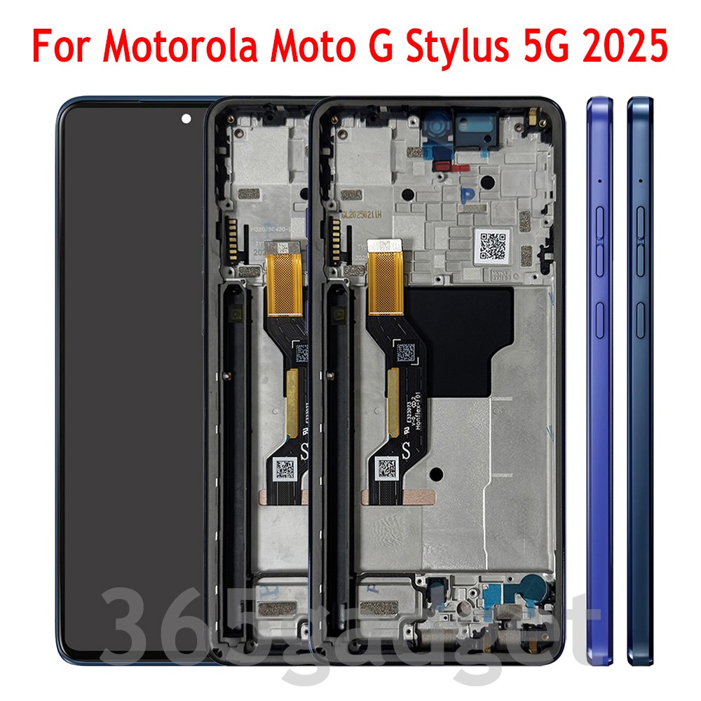 For Motorola Moto G Stylus 5G (2025) OLED Display Touch Screen Digitizer Frame